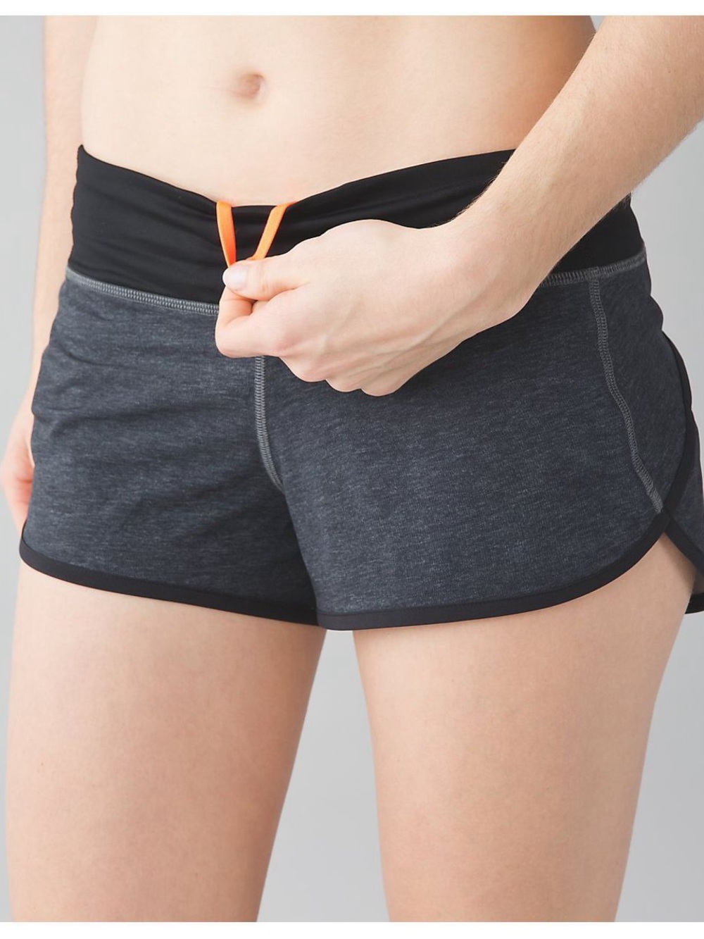 Lululemon Speed Short - Heathered Black / Black / Very Light Flare
